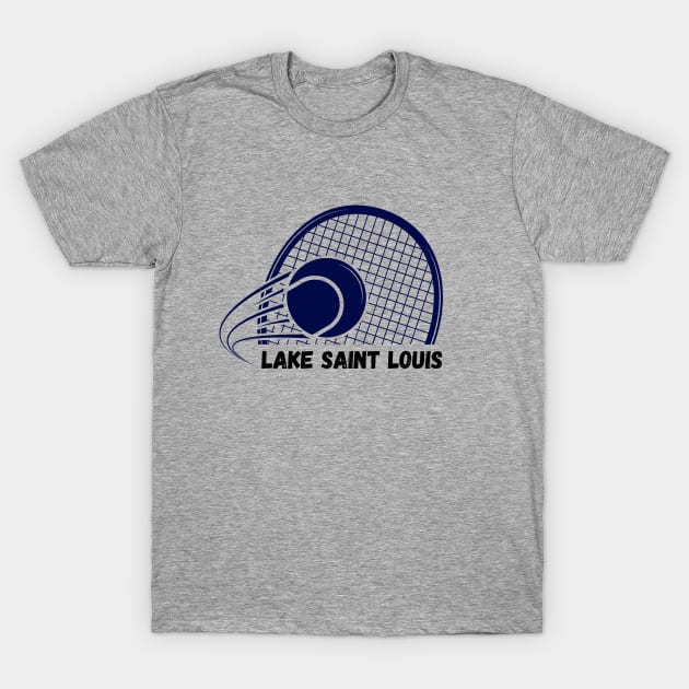 Lake Saint Louis Tennis Racquet T-Shirt by Harbor Bend Designs